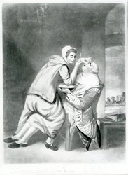 Holičství, 1770 (mezzotinta)